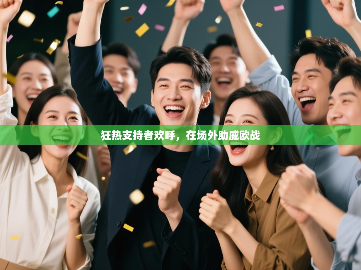 狂热支持者欢呼，在场外助威欧战  第1张